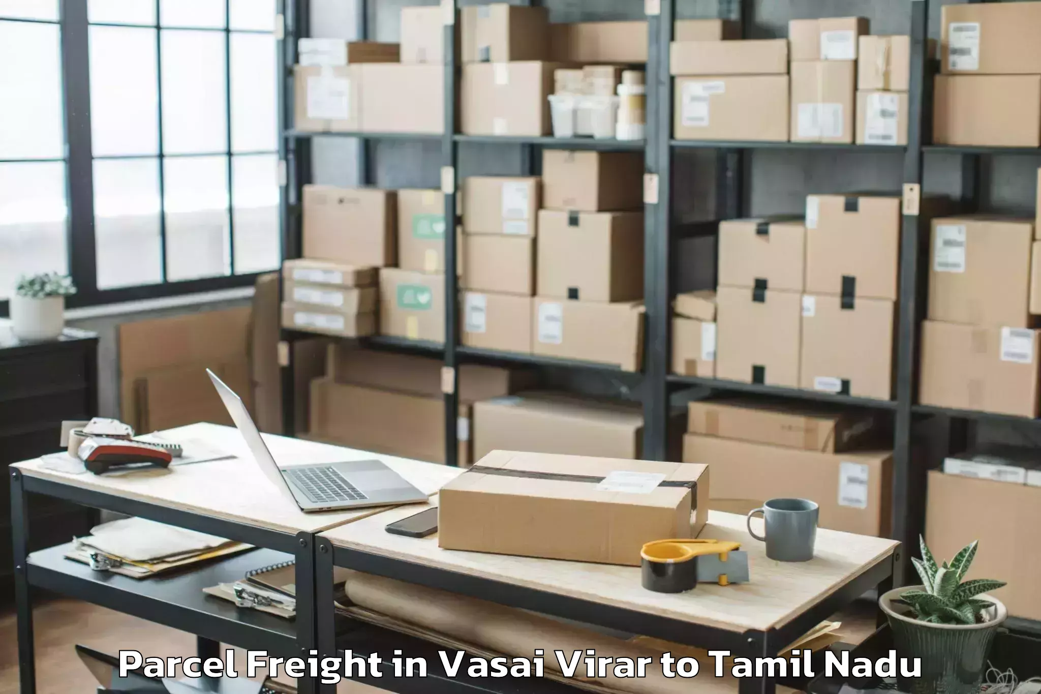 Easy Vasai Virar to Kulittalai Parcel Freight Booking